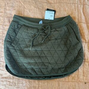 Senita Athletics Nina Quilted Mini Skirt Olive